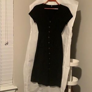 Black midi dress